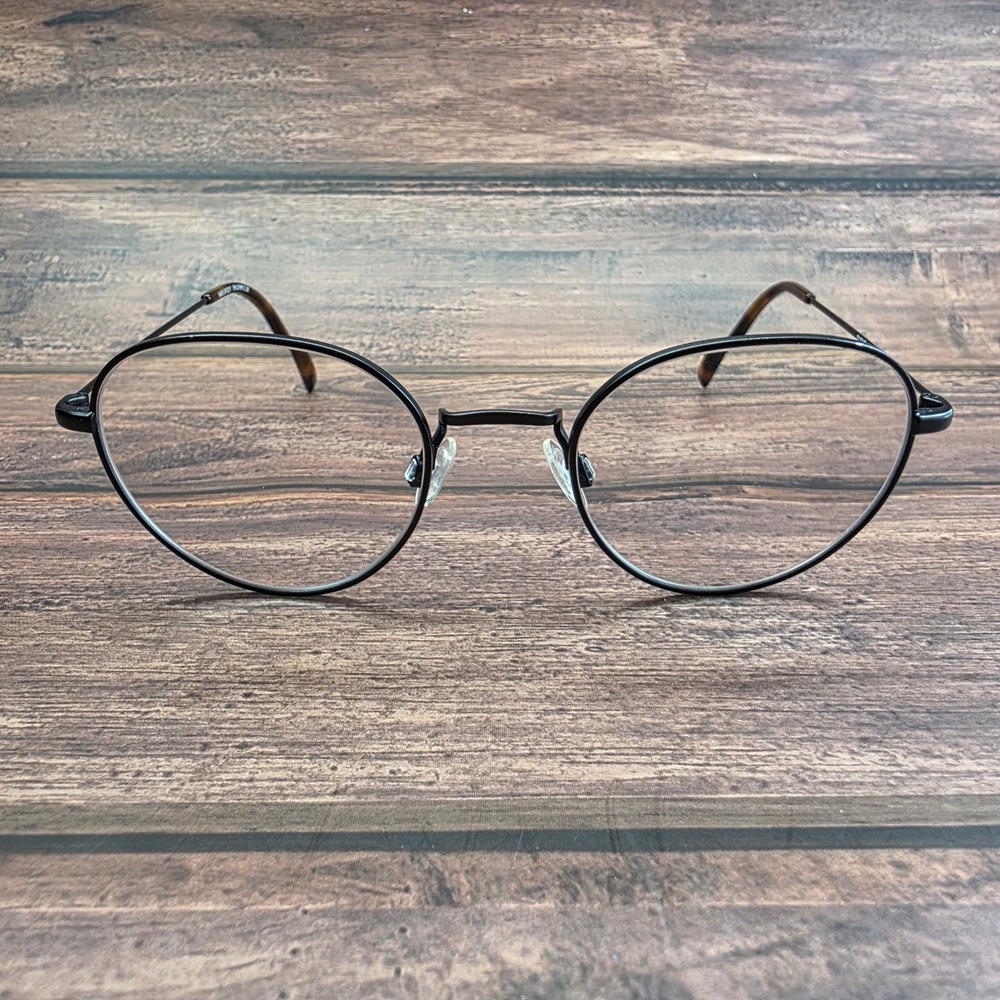 Warby Parker Rafael M 2101 Black Round Metal Eyeglasses 50-21-145